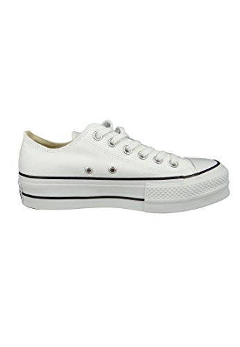 Converse Chuck Taylor All Star Lift - OX - Blanco/Negro/Blanco Canvas