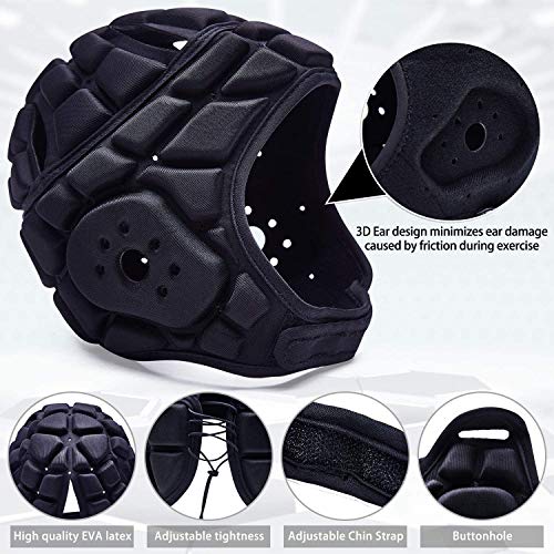 COOLOMG Gorilla Sports - Casco protector de cabeza para portero de rugby (ajustable para circunferencia de la cabeza: 54-62 cm)