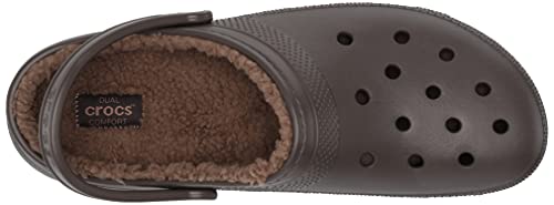 Crocs Classic Lined Clog, Zuecos Unisex Adulto, Espresso/Walnut, 43/44 EU