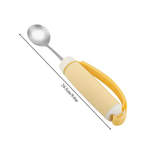 Cuchara para discapacitados Artritis Elder Alimentación Utensilios de Alimentación Extraíble Flexible Giratorio Comer Vajilla Mango Antideslizante (Spoon)