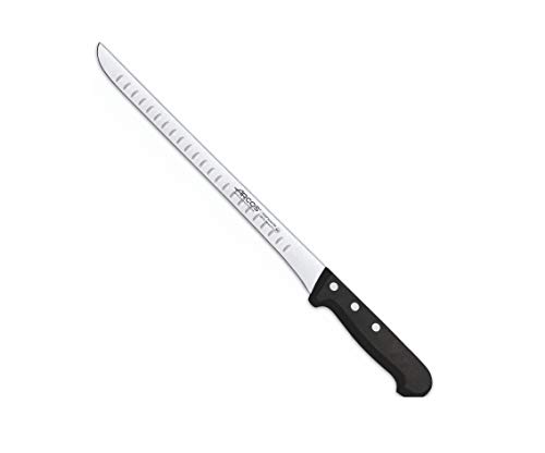 Cuchillo Jamonero Alveolado Arcos + Afilador Arcos + Cubre jamón lepantohouse. Set de Corte para Todo Tipo de Jamón