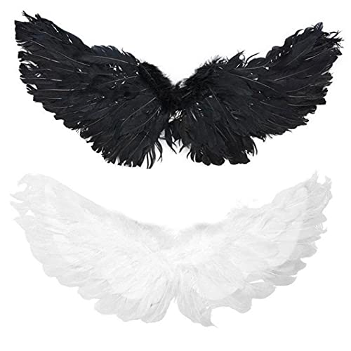 CUCUFA Mascota Disfraz De Halloween Pluma Ángel Alas De Diablo Disfraz De Mascota Decoración De Apoyo para Perro Gato Cosplay Fiesta Navidad Vestido De Navidad Negro L