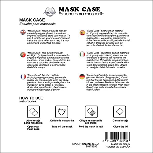 Cussi - 3x MaskCase, estuches cuadrados para guardar mascarillas (3)