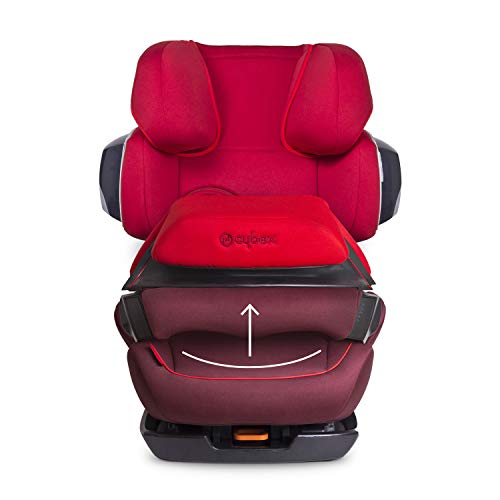 Cybex Silver Pallas 2-Fix 515111003 Silla de Coche 2 en 1, Grupo 1/2/3, Colección de Color 2021, Rojo (Rumba Red)