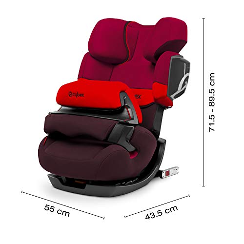 Cybex Silver Pallas 2-Fix 515111003 Silla de Coche 2 en 1, Grupo 1/2/3, Colección de Color 2021, Rojo (Rumba Red)