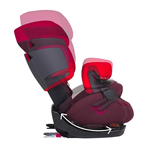 Cybex Silver Pallas-Fix 514110002 Silla de Coche Grupo 1/2/3, 2 en 1, para Niños, Rojo (Rumba Red)