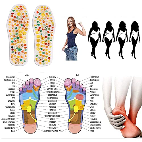 CYN Plantilla Invisible Incremento talón Inserciones, Plantillas de Terapia magnética ortopédica para Adelgazar Pérdida de Peso Arch Soporte Zapatos Almohadillas para Hombres Mujeres Masaje Care-40EU