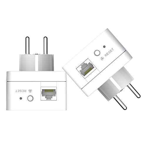 D-Link DHP-P601AV Kit de inicio de 2 adaptadores Powerline con enchufe directo, puerto Gigabit, AV1000, velocidad de hasta 1000 Mbps, blanco