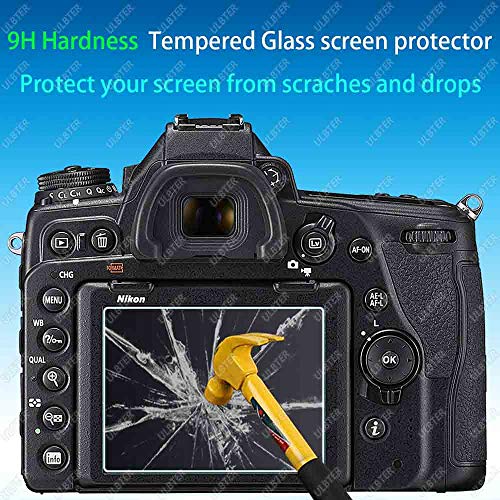 D750 Protector de Pantalla para Nikon D750 D780 [2+2 Unidades],ULBTER 0,3 mm Dureza 9H Vidrio Templado Antiarañazos Antihuellas Antiburbujas Antipolvo