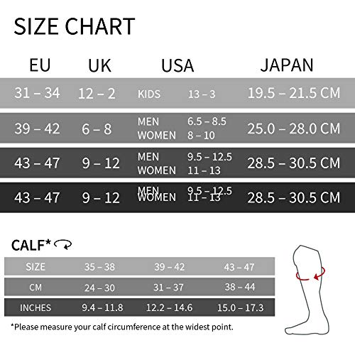 DANISH ENDURANCE Calcetines de Compresión 1 par (Amarillo, EU 35-38)