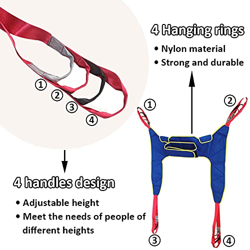 DBMGB Arnes Gruas para Enfermería Personas Mayores, Ayudas Dinámicas Arnés con Cinturón de Protección de Cintura Engrosado, Herramientas de Atención Hospitalaria a Domicilio, Carga-230kg