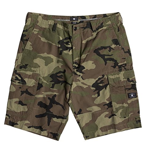 DC Apparel Ripstop 21" Walk Shorts, Hombre, Camo, 30