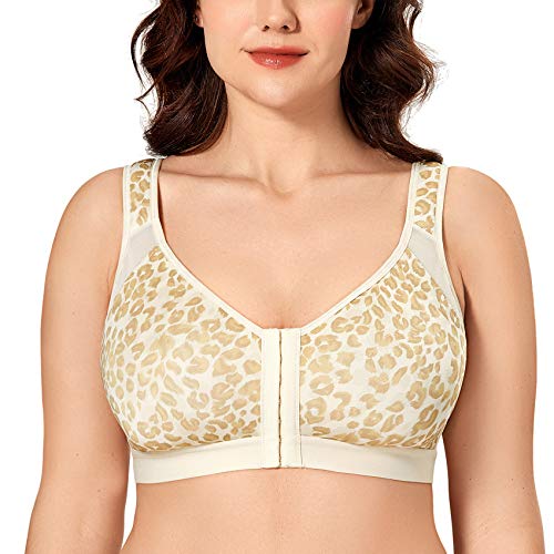 DELIMIRA - Sujetador Corrector de Postura con Soporte de Espalda en X para Mujer Onza de Panthera Beige 105D