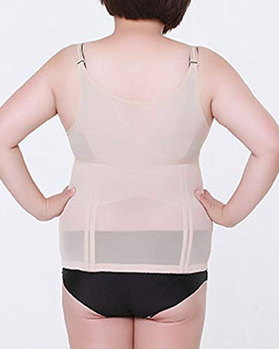 DianShaoA Faja Reductora Cómodo Moldeadora Cintura Mujer Body Shaper Corsé Sin Costuras Tallas Grandes Albaricoque 5XL