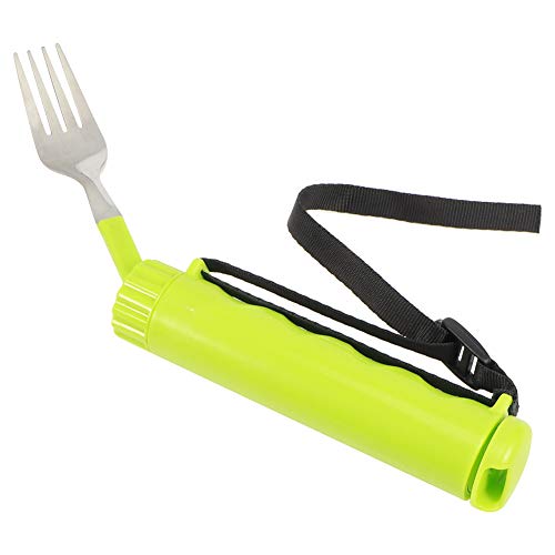 Discapacitado Recuperación Capacitación Tenedor Anti-apagado Tenedor con Ajustable Pulsera 26.7 cm Verde Comiendo Adaptado Utensilios por Anciano Discapacitado Carrera Pacientes Discapacitado