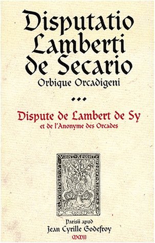 Disputatio lamberti de secario