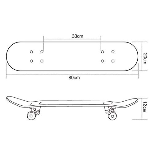 Dmxiezib Skateboard Longboards, Darling en el patrón Franxx Zero Dos patinetas estándar Professional Skateboards para Adultos Four-Wheeled Cruiser Scooter 31 Pulgadas