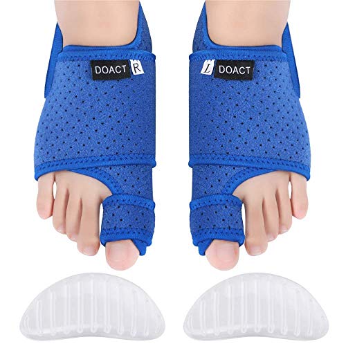 Doact Corrector de Juanetes Férula Protector con Gel Soporte de Arco para Noche y Día Hombres y Mujeres Enderezadora de Dedo Gordo para Hallux Valgus, Pie Plano y Alivio del Dolor del Pie de Martillo