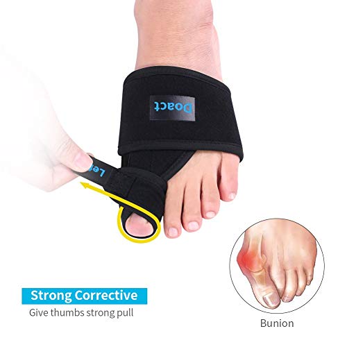 Doact Hallux Valgus Férulas, Puntera para Día y Noche en Juanete, Juanete Corrector Kit para Pérdida de Peso en la Noche Más 6pcs Gel de Alivio del Dolor para día suave para Hombres y Mujeres (L)