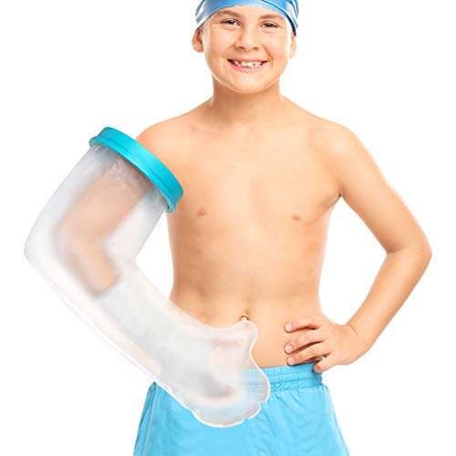 DOACT La funda Kids Arm Cast para el baño de la ducha, el protector de fundición impermeable mantiene el vendaje seco, la funda de la funda de la funda infantil, la herida del brazo completo