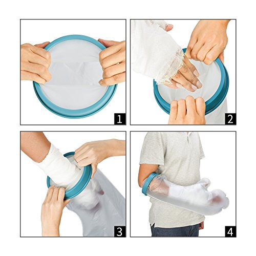 DOACT Protector de Escayola Impermeable, Funda Protector Impermeable Brazo para Adulto, Protección Impermeable para Bañarse Mantenga el Vendaje Fundido Seco