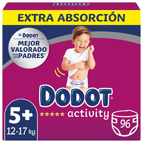 Dodot Activity Pañales Talla 5+, 96 Pañales - 12-17 kg