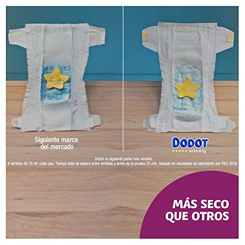 Dodot Pañales Bebé Activity Talla 6 (+13 kg), 117 Pañales con Ajuste Más Resistente