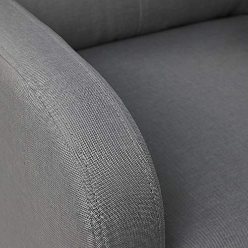 Don Descanso - Sillón Reclinable Tela Verona Gris, Sillón Relax con Reposapiés, Sistema de Apertura Push, Compacto, 2 Posiciones de Tumbada y Posición Cero, Butaca Salón Reclinable hasta 160º