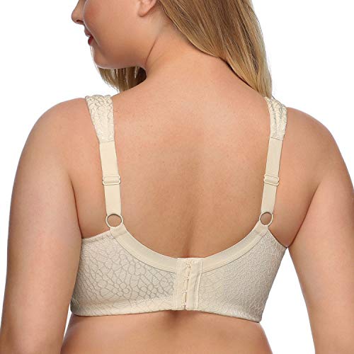 DotVol Sujetador minimizador para Mujer Copa Completa Patrón de Cebra inalámbrico Tallas Interior Grandes Ropa