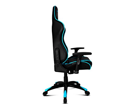 Drift DR300BL - Silla Gaming Profesional, Polipiel, reposabrazos 3D, Piston Clase 4, Asiento basculante, Altura Regulable, Respaldo reclinable, Cojines Lumbar y Cervical, Color Negro/Azul