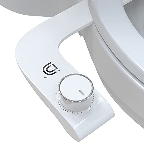 DUMALD- Bidet portatil para WC - accesorio bidet para inodoro - inodoro con chorro de agua. No eléctrico, doble boquilla. Váter japonés bidé. Presión ajustable, fácil instalar & extra-fino