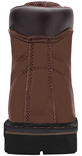 DURA-ANTISKID Botas de Trabajo para Hombre Reforzada Punta Suave Botas de Seguridad Impermeable Calzado de Trabajo (café,44EU)