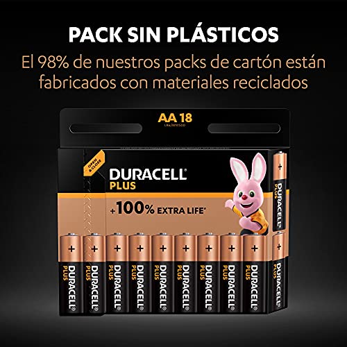 Duracell - NUEVO Pilas alcalinas Plus AA , 1.5 Voltios LR6 MN1500, paquete de 36