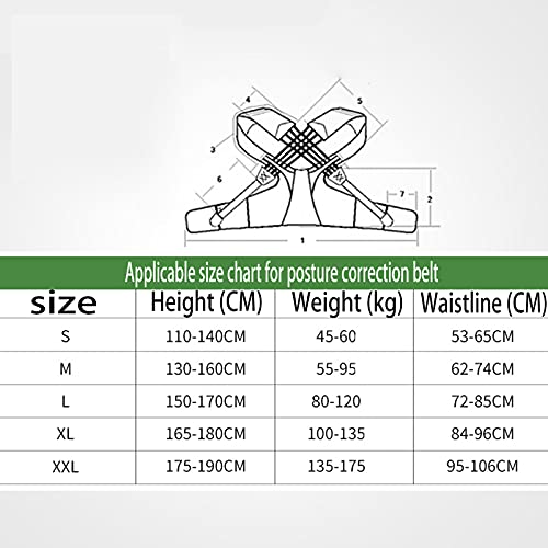 DXDUI Cinturón Corrección Jorobadas Corrector Postura para Escoliosis Comodidad Ajustable Cinturón Invisible Cifosis Espalda Jorobada para Hombre Mujer Adultos Estudiantes Niños,M