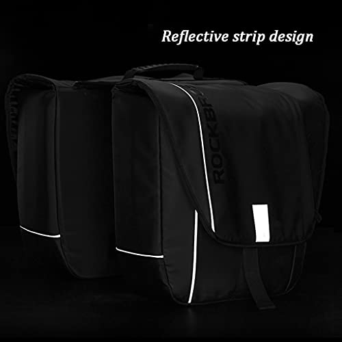 DXIUMZHP Bolsas Manillar Bolsa para Asiento Trasero De Bicicleta, Capacidad 30L, Bolsa Trasera para Bicicleta De Montaña, Equipo para Montar En Portabicicletas (Color : Black, Size : 30L)