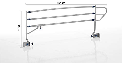 ekamia - Juego de 2 barandillas abatibles para Cama articulada y geriátrica