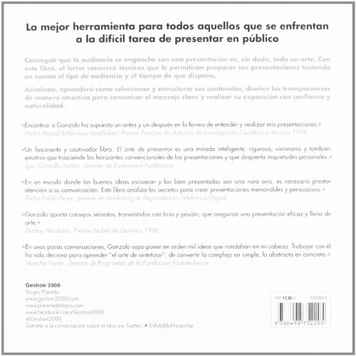 El arte de presentar: Cómo planificar, estructurar, diseñar y exponer presentaciones (Gestión 2000)