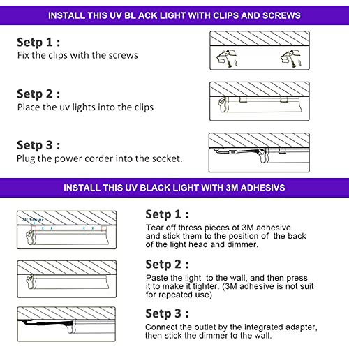 Eleganted Luz LED Ultravioleta UV, Bombilla Luz Negra Ultravioleta(395 nm, 10W) para Halloween Fiestas Boda Iluminación