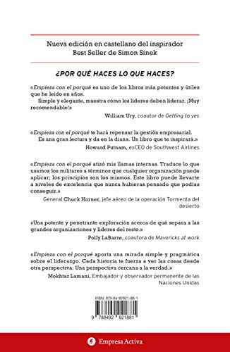 Empieza con el porqué cómo los grande: Cómo los grandes líderes motivan a actuar (Gestión del conocimiento)