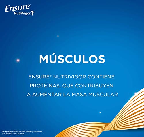 Ensure Nutrivigor - Complemento Alimenticio para Adultos, con HMB, Proteínas, Vitaminas y Minerales, como el Calcio - Sabor Chocolate - Pack de 4 Botellas x 220 ml