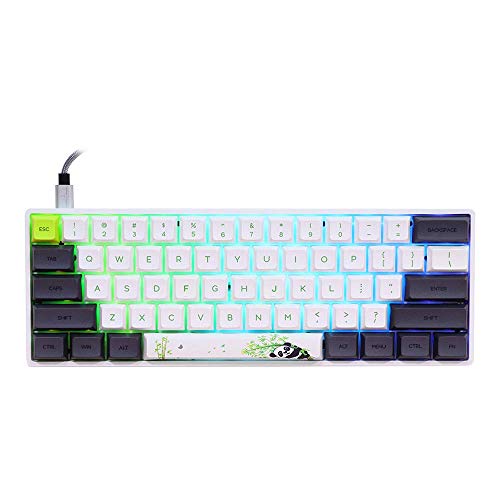 EPOMAKER SK61 61 Keys Hot Swappable Mechanical Keyboard with RGB Backlit, NKRO,Type-C Cable for Win/Mac/Gaming (Gateron Optical Yellow, Panda)