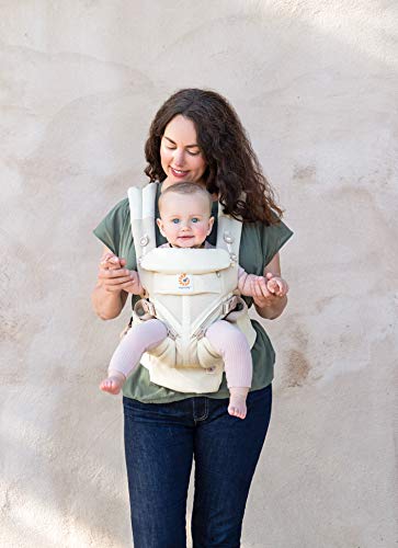 Ergobaby Mochila Portabebé Ergonómica Omni 360 Cool Air Mesh 4-Posiciones de Porteo Bebe, Natural Weave