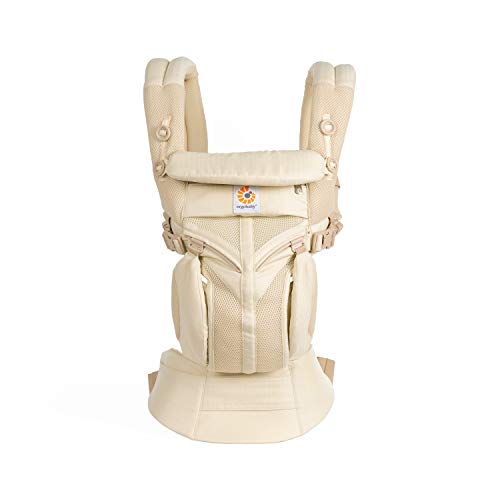 Ergobaby Mochila Portabebé Ergonómica Omni 360 Cool Air Mesh 4-Posiciones de Porteo Bebe, Natural Weave