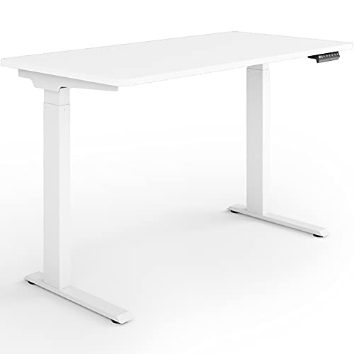 ESMART ESX-121WW 120 x 60cm Blanco Escritorio ergonómico de bipedestación Instalación rápida Altura Regulable eléctricamente de Forma Continua 73-123 cm 4 x Memoria Arranque/Parada Suave