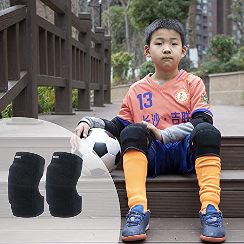 EULANT Niños Rodilleras para Baile, Esponja Grande para Proteger la Rodilla para Voleibol Escalada Baloncesto Danza Correr Senderismo Esquiar,Evitar Heridas y Rozaduras en Las Rodillas, Negro M