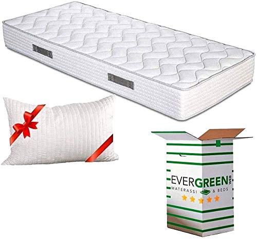 EvergreenWeb - Colchón 90x190 de Espuma Alto 20 cm Ortopédico con Almohada Viscoelástica - Transpirable | Fashion