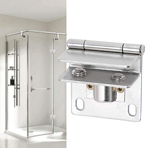 EVTSCAN Bisagra para puerta de vidrio, bisagra de acero inoxidable para puerta de vidrio Clip de sujeción sin perforaciones para puertas de vidrio para vitrinas vitrinas para vino