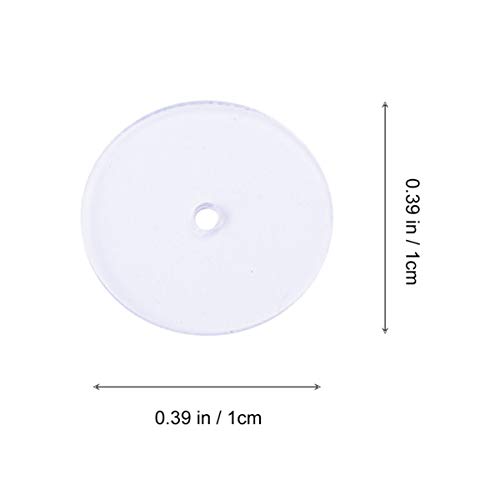 EXCEART Discos de Plástico de 80 Piezas para Respaldos de Pendientes Almohadillas de Discos Transparentes para Estabilizar Los Pendientes