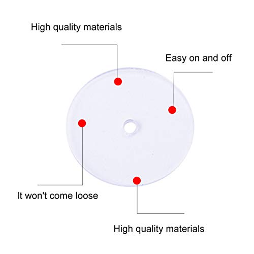 EXCEART Discos de Plástico de 80 Piezas para Respaldos de Pendientes Almohadillas de Discos Transparentes para Estabilizar Los Pendientes