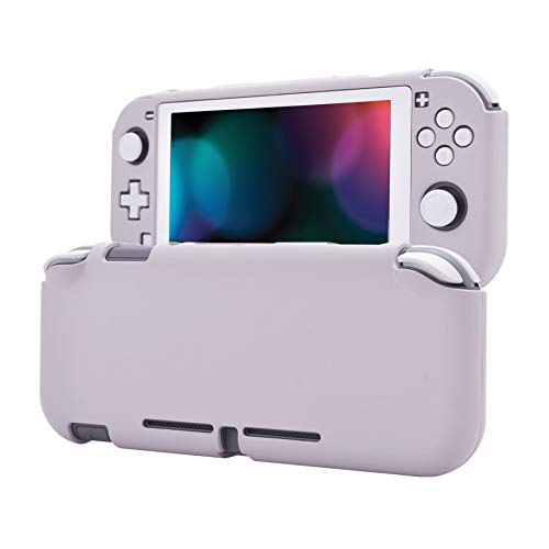 eXtremeRate PlayVital Funda para Nintendo Switch Lite Carcasa Tacto Suave Estuche Acoplable con Protector de Pantalla de Vidrio Templado Protectora Duradera para Control Switch Lite(Rapsodia Violeta)